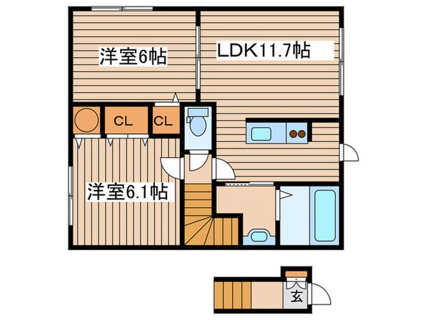 ラ．メゾン．ミナミの物件間取画像